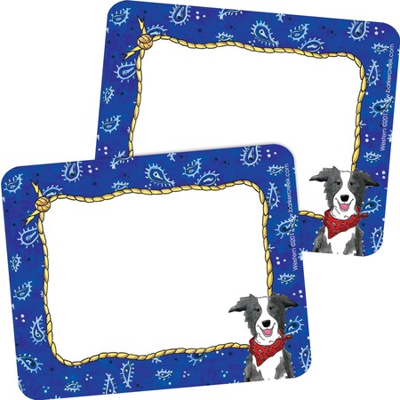 Barker Creek Western Name Tags/Self-Adhesive Labels, 90/Set, PK90 3746